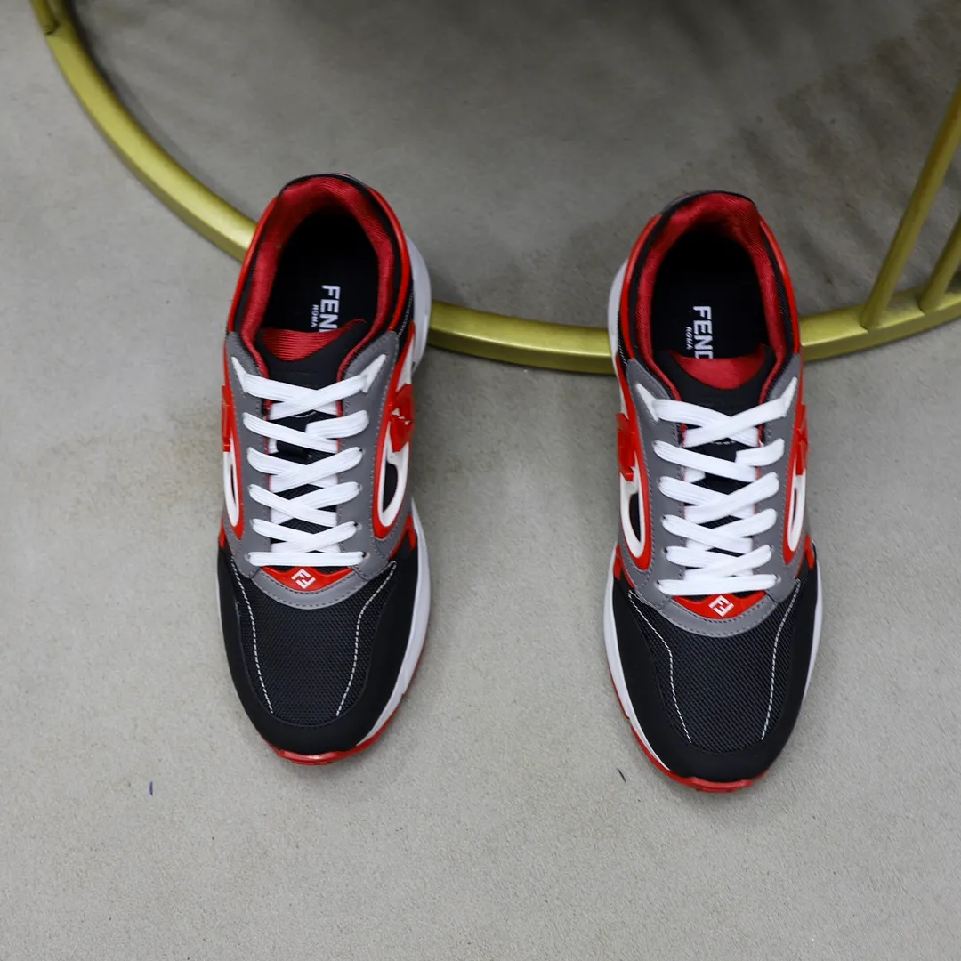 FENDI men's shoes 💰760💰 - High-end quality original items 🔍🔍🔍 casual sports shoes - Upper: 🔝 Napa calfskin, silk calfskin, brand canvas cloth, shoe body sewn with brand plastic totem - Lining: brand canvas - Outsole: ultra-light TPU foam rubber; two-color molded outsole -Ultra-high quality control and fine workmanship: outstanding (high-end, extravagance, grade) -Size: 39-44 (38, 45, can be customized)